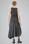hip-lenght tank top, lean, in vertical ribbed heavy cotton knit - MARC LE BIHAN 