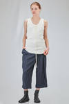 hip-lenght tank top, lean, in vertical ribbed heavy cotton knit - MARC LE BIHAN 