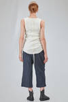 hip-lenght tank top, lean, in vertical ribbed heavy cotton knit - MARC LE BIHAN 