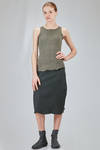 short and lean corsage tank top in polyamide, silk and elastan froissé - MARC LE BIHAN 