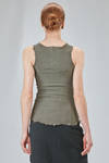 short and lean corsage tank top in polyamide, silk and elastan froissé - MARC LE BIHAN 