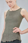short and lean corsage tank top in polyamide, silk and elastan froissé - MARC LE BIHAN 
