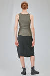 short and lean corsage tank top in polyamide, silk and elastan froissé - MARC LE BIHAN 