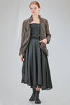 hip-lenght jacket, slim, in doubled silk voile with tone on tone lines - MARC LE BIHAN 