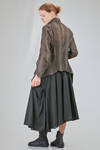 hip-lenght jacket, slim, in doubled silk voile with tone on tone lines - MARC LE BIHAN 