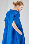 abito longuette a camicia ampia in popeline di cotone lavato - MANUELLE GUIBAL 