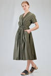 longuette dress, wide, in light washed cotton canvas - MANUELLE GUIBAL 