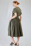 longuette dress, wide, in light washed cotton canvas - MANUELLE GUIBAL 