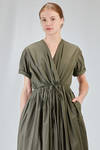 longuette dress, wide, in light washed cotton canvas - MANUELLE GUIBAL 