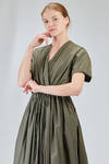 longuette dress, wide, in light washed cotton canvas - MANUELLE GUIBAL 