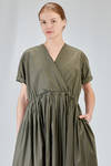 longuette dress, wide, in light washed cotton canvas - MANUELLE GUIBAL 