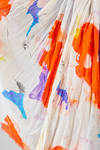 long and wide scarf in soft washed and printed cotton muslin - MANUELLE GUIBAL 