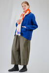 long and wide scarf in soft washed and printed cotton muslin - MANUELLE GUIBAL 