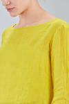 hip-lenght top, wide, in light washed linen crêpe - MANUELLE GUIBAL 