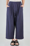 wide trousers, in light washed cotton canvas - MANUELLE GUIBAL 