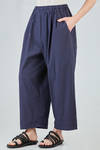wide trousers, in light washed cotton canvas - MANUELLE GUIBAL 
