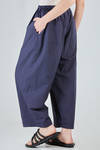 wide trousers, in light washed cotton canvas - MANUELLE GUIBAL 