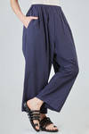 wide trousers, in light washed cotton canvas - MANUELLE GUIBAL 