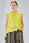 hip-lenght top, soft, in washed silk crêpe de chine - MANUELLE GUIBAL 