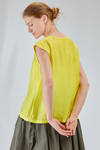 hip-lenght top, soft, in washed silk crêpe de chine - MANUELLE GUIBAL 