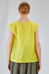 hip-lenght top, soft, in washed silk crêpe de chine - MANUELLE GUIBAL 