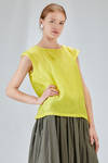 hip-lenght top, soft, in washed silk crêpe de chine - MANUELLE GUIBAL 