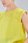 hip-lenght top, soft, in washed silk crêpe de chine - MANUELLE GUIBAL 