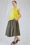 hip-lenght top, soft, in washed silk crêpe de chine - MANUELLE GUIBAL 