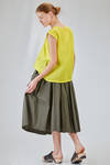 hip-lenght top, soft, in washed silk crêpe de chine - MANUELLE GUIBAL 