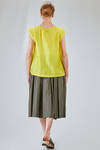 hip-lenght top, soft, in washed silk crêpe de chine - MANUELLE GUIBAL 