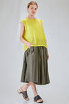 hip-lenght top, soft, in washed silk crêpe de chine - MANUELLE GUIBAL 
