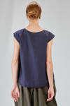 hip-lenght top, soft, in washed silk crêpe de chine - MANUELLE GUIBAL 