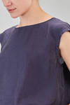 hip-lenght top, soft, in washed silk crêpe de chine - MANUELLE GUIBAL 