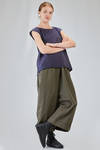 hip-lenght top, soft, in washed silk crêpe de chine - MANUELLE GUIBAL 