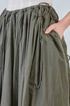 longuette skirt, wide, in light washed cotton canvas - MANUELLE GUIBAL 