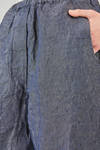 wide trousers, in iridescent washed linen denim - MANUELLE GUIBAL 