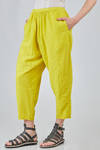 pantalone ampio, in crêpe lavato di lino - MANUELLE GUIBAL 