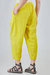pantalone ampio, in crêpe lavato di lino - MANUELLE GUIBAL 