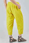 pantalone ampio, in crêpe lavato di lino - MANUELLE GUIBAL 