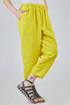 pantalone ampio, in crêpe lavato di lino - MANUELLE GUIBAL 