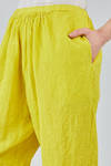 pantalone ampio, in crêpe lavato di lino - MANUELLE GUIBAL 