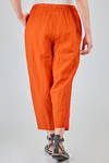 pantalone ampio, in crêpe lavato di lino - MANUELLE GUIBAL 