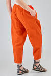 pantalone ampio, in crêpe lavato di lino - MANUELLE GUIBAL 