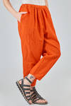 pantalone ampio, in crêpe lavato di lino - MANUELLE GUIBAL 