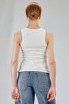 hip-lenght tank top, lean, in ribbed cotton and spandex jersey - MELITTA BAUMEISTER 