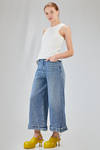 hip-lenght tank top, lean, in ribbed cotton and spandex jersey - MELITTA BAUMEISTER 