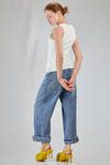 hip-lenght tank top, lean, in ribbed cotton and spandex jersey - MELITTA BAUMEISTER 