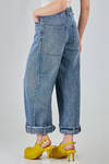 ankle length jeans, soft, in washed organic cotton denim - MELITTA BAUMEISTER 