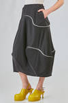 gonna 'sculpture' longuette, ampia, in jersey di poliestere, rayon e spandex - MELITTA BAUMEISTER 