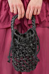 small basket bag in leather-effect with macramé knot in polyurethane - COMME des GARÇONS - COMME des GARÇONS 